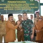 Danrem 133 Nani Wartabone Hadiri Penandatanganan NPHD TNI Dengan Pemda Boalemo