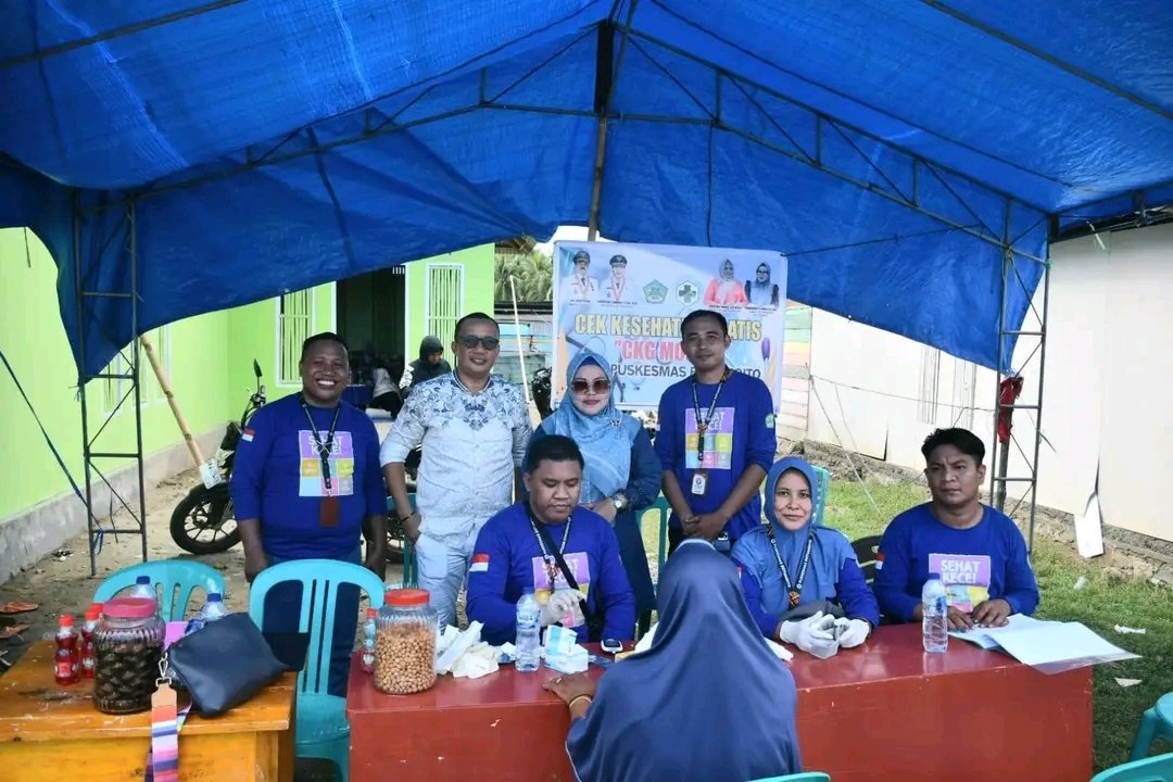 Wakil Bupati Boalemo dilokasi Cek Kesehatan Gratis (CKG)