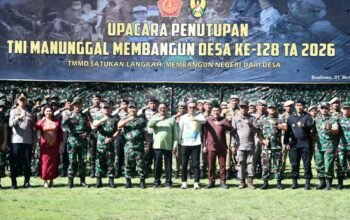 Program TNI Manunggal Membangun Desa di Hutamonu Tuntas, Wabup Boalemo Apresiasi Kebersamaan Warga