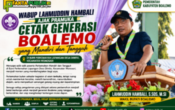 Wabup Lahmuddin Hambali Ajak Pramuka Cetak Generasi Boalemo Yang Mandiri Dan Tangguh