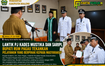 Lantik Pj Kades Mustika dan Saripi, Bupati Rum Pagau Tekankan Pelayanan yang Berpihak kepada Masyarakat