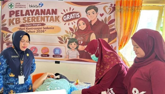 Peringati Hari Kontrasepsi Sedunia 2026, UPTD Puskesmas Botumoito Gelar KB Gratis bagi Pasangan Usia Subur hingga Over Target