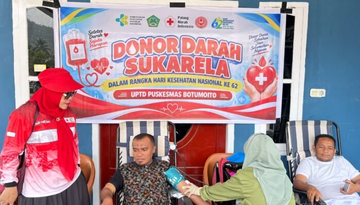 Solidaritas Kemanusiaan di HKN ke-62: Donor Darah Puskesmas Botumoito Lampaui Target, 54 Kantong Terkumpul
